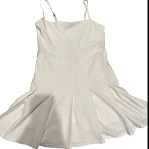 Abercrombie And Fitch Athletic Romper NWOT Size XS White Pleated Built In Shorts